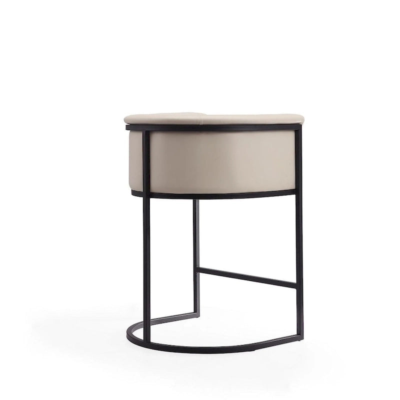 Sgabello da bar Manhattan Comfort Cosmopolitan da 85,8 cm in metallo nero, altezza bancone (set da 3)
