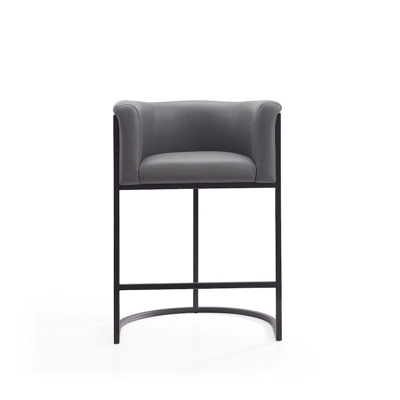 Sgabello da bar Manhattan Comfort Cosmopolitan da 85,8 cm in metallo nero, altezza bancone (set da 3)