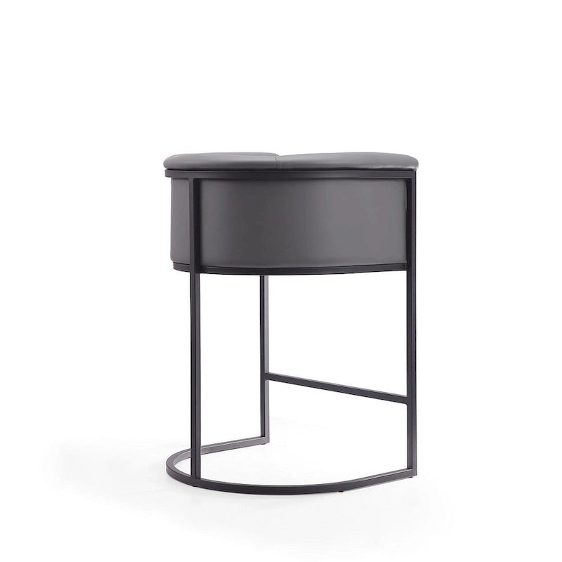 Sgabello da bar Manhattan Comfort Cosmopolitan da 85,8 cm in metallo nero, altezza bancone (set da 3)