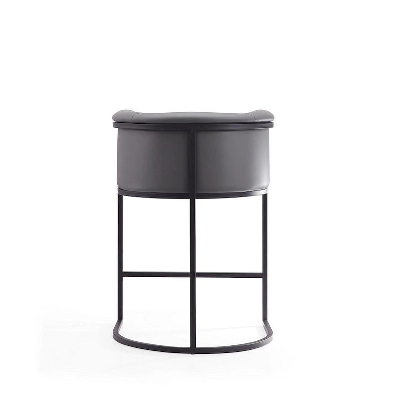 Sgabello da bar Manhattan Comfort Cosmopolitan da 85,8 cm in metallo nero, altezza bancone (set da 3)