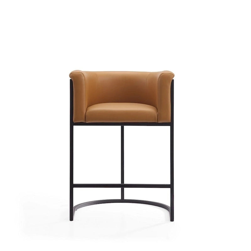 Sgabello da bar Manhattan Comfort Cosmopolitan da 85,8 cm in metallo nero, altezza bancone (set da 3)