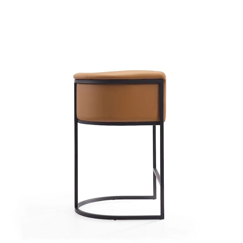 Sgabello da bar Manhattan Comfort Cosmopolitan da 85,8 cm in metallo nero, altezza bancone (set da 3)