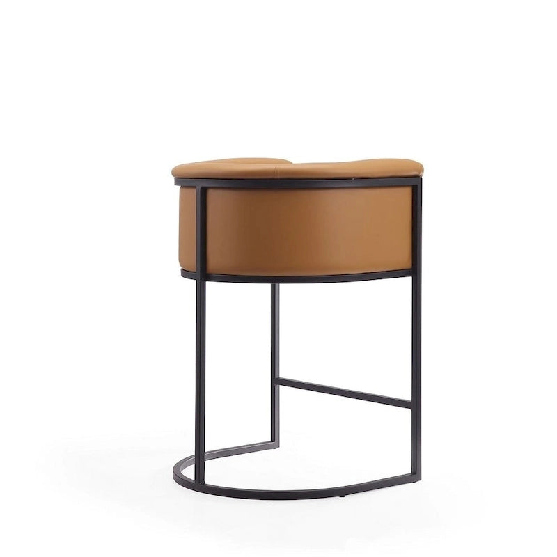 Sgabello da bar Manhattan Comfort Cosmopolitan da 85,8 cm in metallo nero, altezza bancone (set da 3)