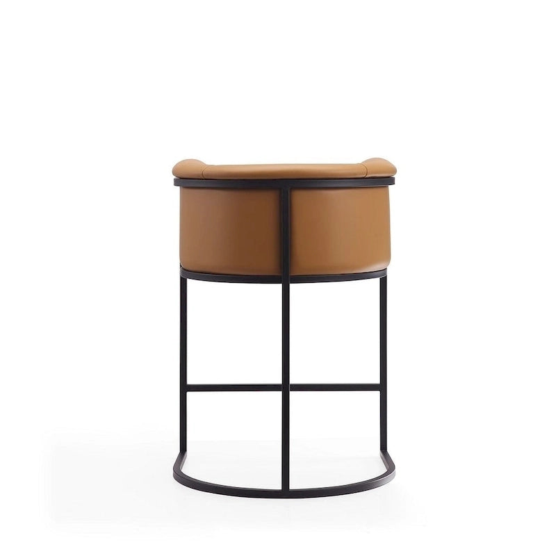 Sgabello da bar Manhattan Comfort Cosmopolitan da 85,8 cm in metallo nero, altezza bancone (set da 3)