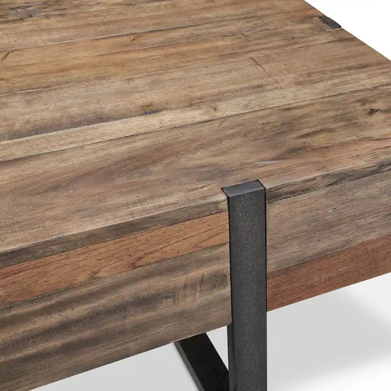 Tavolo Consolle Prescott Moderno Rustico in Legno Riciclato Finitura Miele