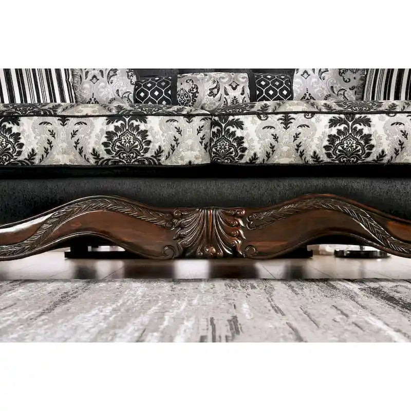 Divanetto semirigido tradizionale Dhumketu in tessuto nero di Gracewood Hollow
