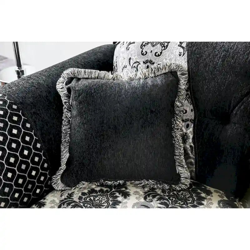 Divanetto semirigido tradizionale Dhumketu in tessuto nero di Gracewood Hollow