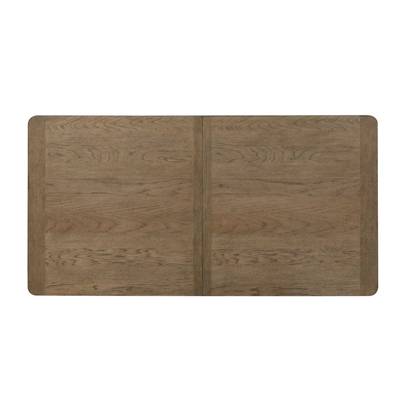 Tavolo a Trespolo Antico Bianco Stile Rustico Rivisitato con Piano Color Castagno