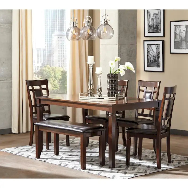 Set da tavolo da pranzo Bennox Brown 6 pezzi
