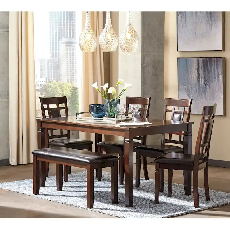 Set da tavolo da pranzo Bennox Brown 6 pezzi