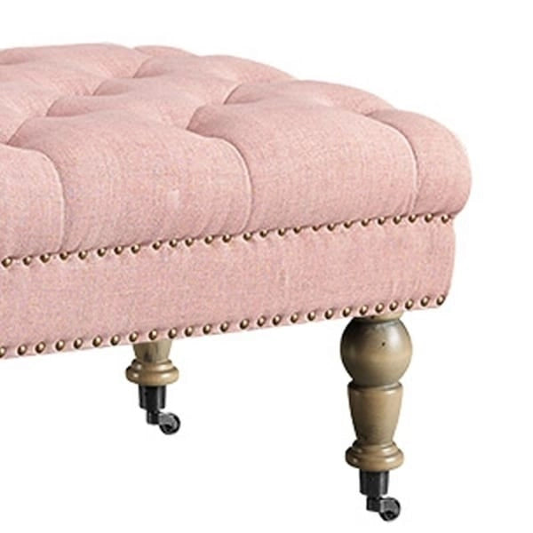 Panca capitonné rosa Copper Grove Pereislav da 62 pollici