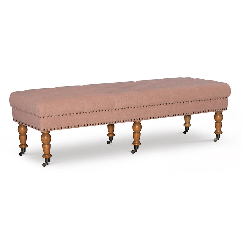 Panca capitonné rosa Copper Grove Pereislav da 62 pollici