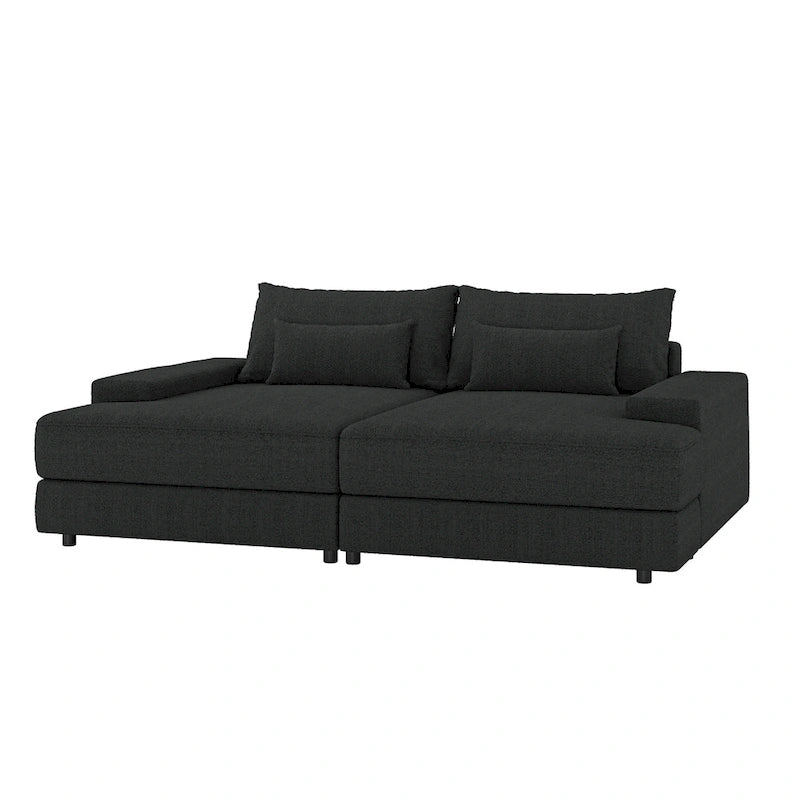Divano Conradus Modren Oversize 57 con bracciolo quadrato profondo di HULALA HOME