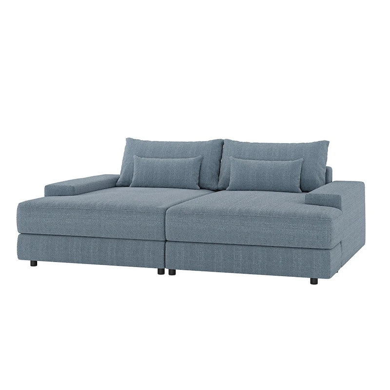 Divano Conradus Modren Oversize 57 con bracciolo quadrato profondo di HULALA HOME