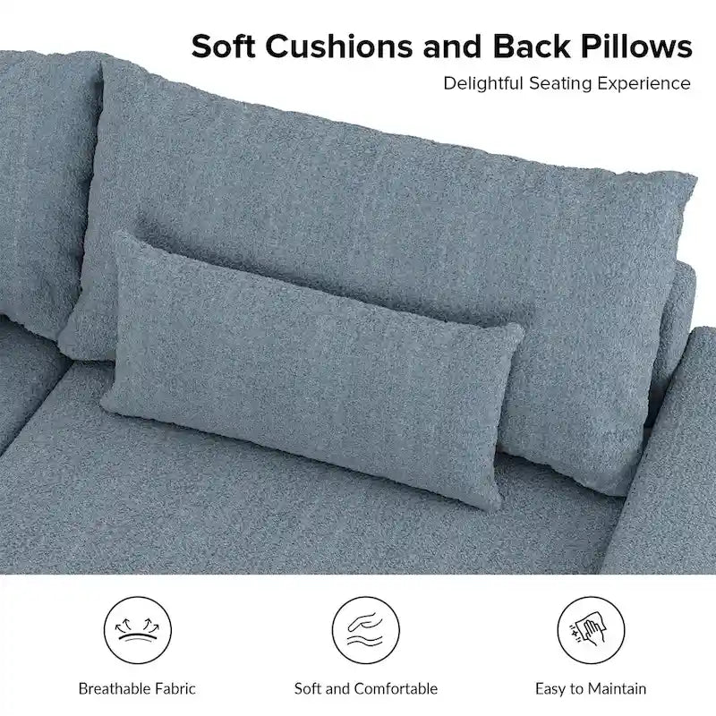Divano Conradus Modren Oversize 57 con bracciolo quadrato profondo di HULALA HOME