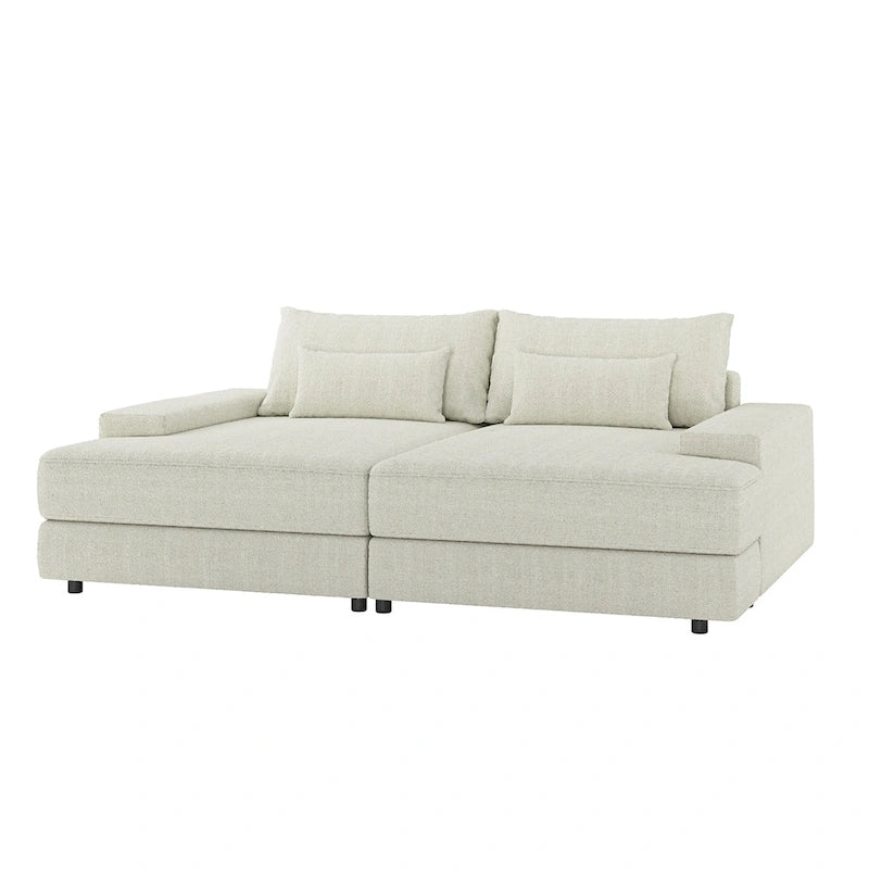 Divano Conradus Modren Oversize 57 con bracciolo quadrato profondo di HULALA HOME