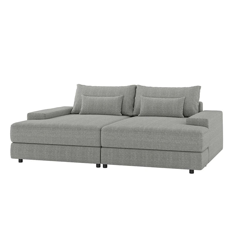 Divano Conradus Modren Oversize 57 con bracciolo quadrato profondo di HULALA HOME