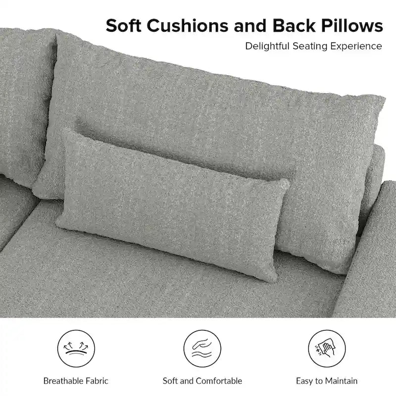 Divano Conradus Modren Oversize 57 con bracciolo quadrato profondo di HULALA HOME