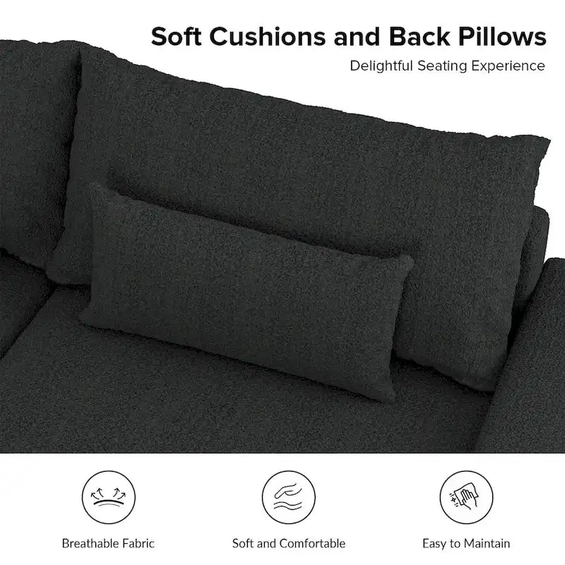 Divano Conradus Modren Oversize 57 con bracciolo quadrato profondo di HULALA HOME
