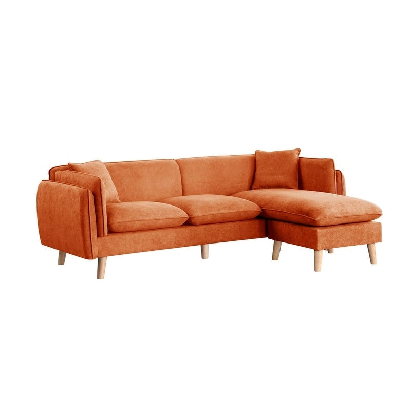 Divano Sezionale con Chaise-longue in Tessuto Brayden