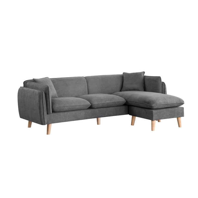 Divano Sezionale con Chaise-longue in Tessuto Brayden