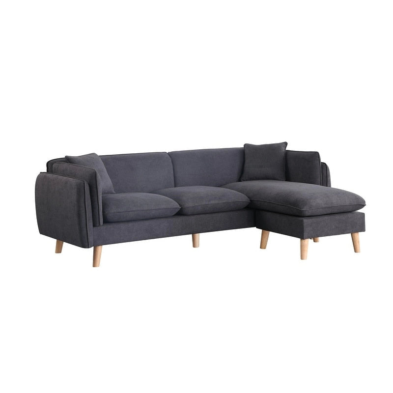 Divano Sezionale con Chaise-longue in Tessuto Brayden