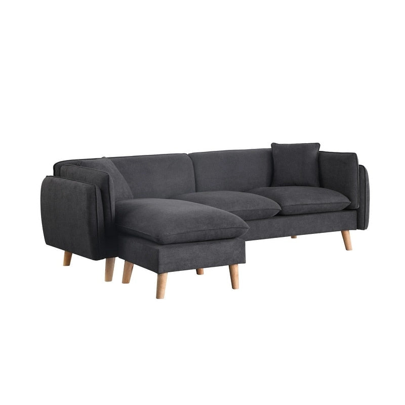 Divano Sezionale con Chaise-longue in Tessuto Brayden