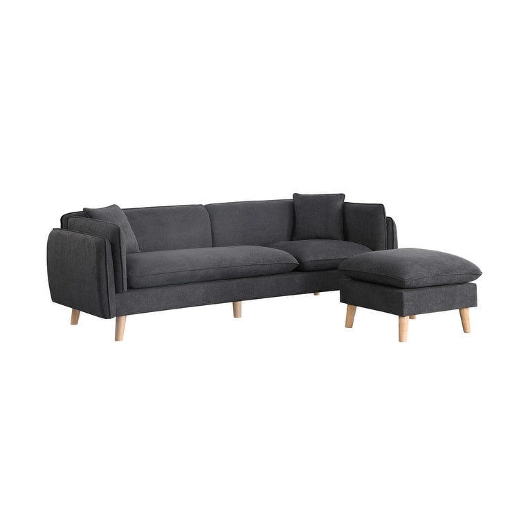 Divano Sezionale con Chaise-longue in Tessuto Brayden