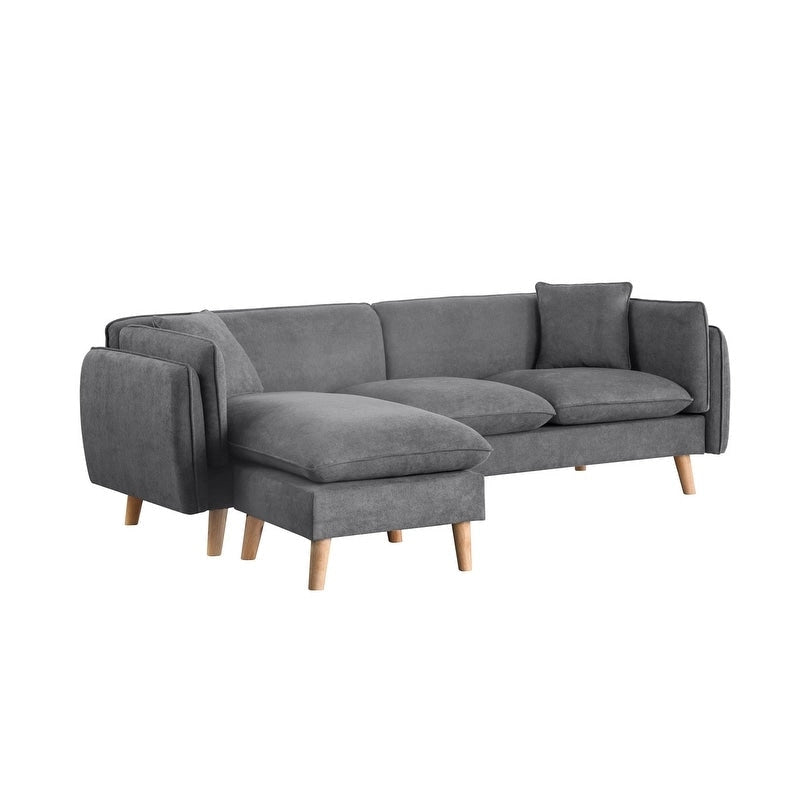 Divano Sezionale con Chaise-longue in Tessuto Brayden