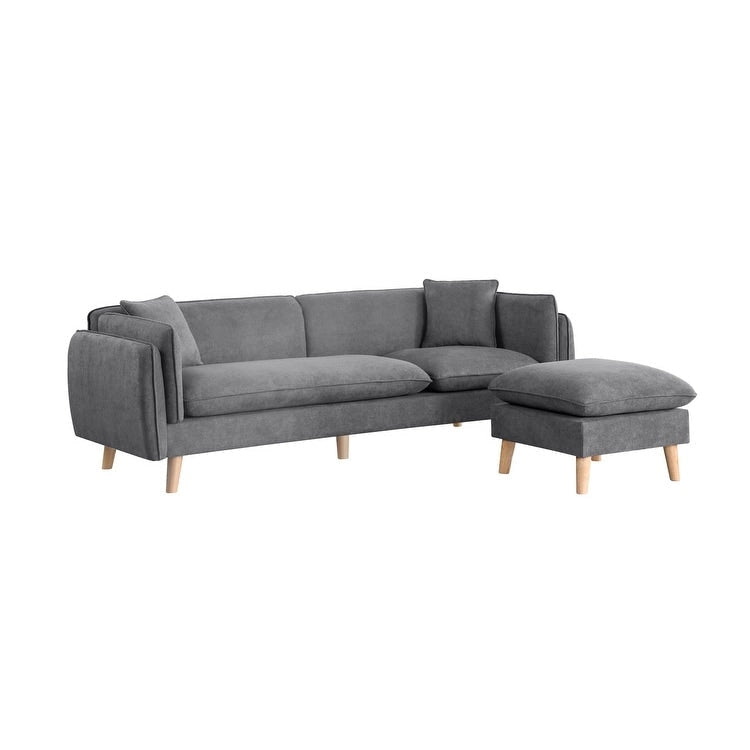 Divano Sezionale con Chaise-longue in Tessuto Brayden