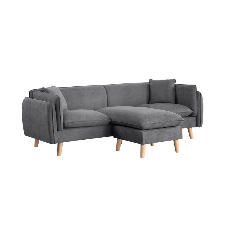 Divano Sezionale con Chaise-longue in Tessuto Brayden