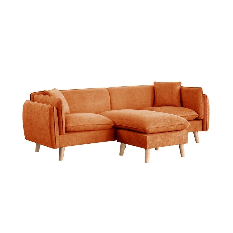 Divano Sezionale con Chaise-longue in Tessuto Brayden