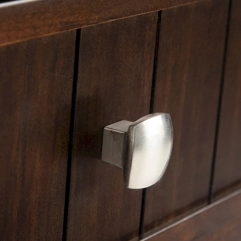 60-Inch Solid Wood Console Table with 3 Drawers (Tobacco Brown/Brunette Brown)