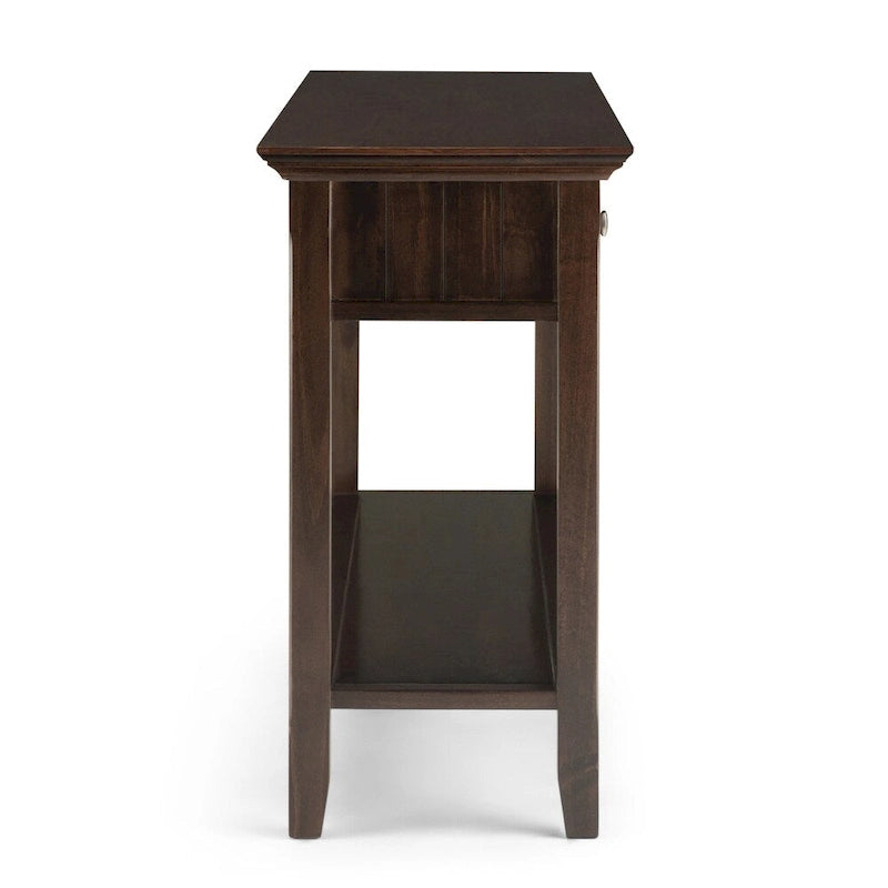 60-Inch Solid Wood Console Table with 3 Drawers (Tobacco Brown/Brunette Brown)