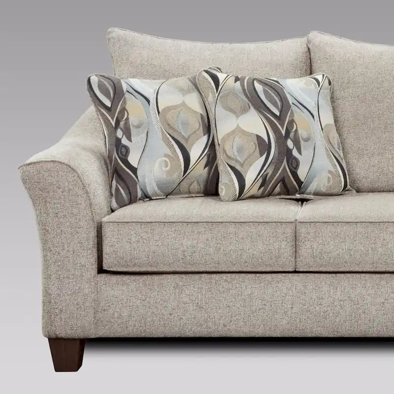 Divanetto Roundhill Furniture Camero in Tessuto con Cuscini sullo Schienale