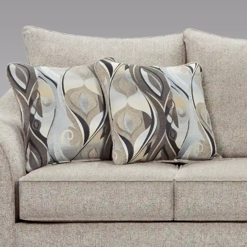 Divanetto Roundhill Furniture Camero in Tessuto con Cuscini sullo Schienale