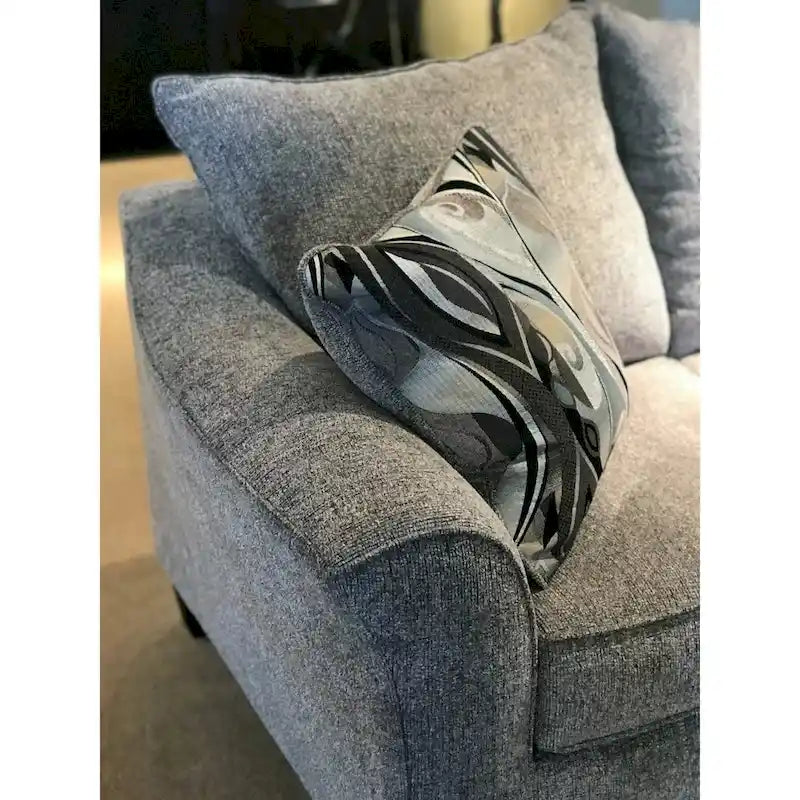 Divanetto Roundhill Furniture Camero in Tessuto con Cuscini sullo Schienale
