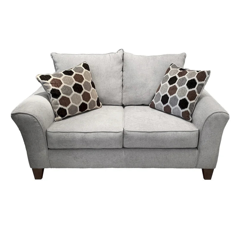 Divanetto Roundhill Furniture Camero in Tessuto con Cuscini sullo Schienale