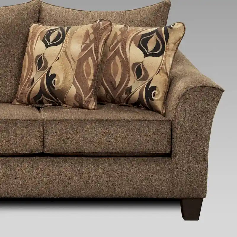 Divanetto Roundhill Furniture Camero in Tessuto con Cuscini sullo Schienale