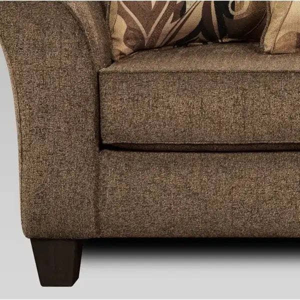 Divanetto Roundhill Furniture Camero in Tessuto con Cuscini sullo Schienale