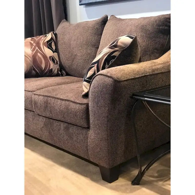 Divanetto Roundhill Furniture Camero in Tessuto con Cuscini sullo Schienale
