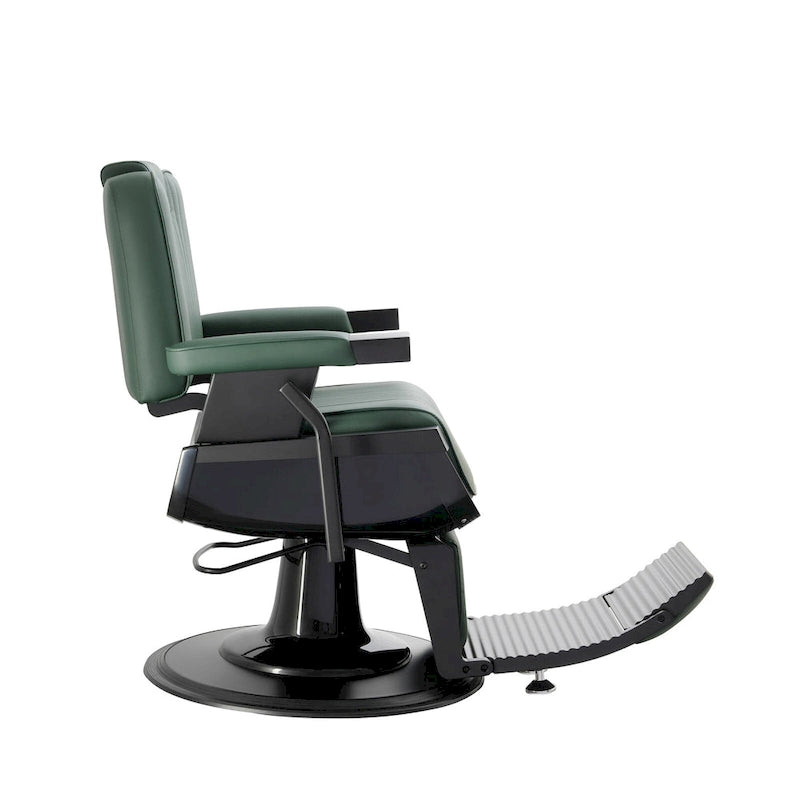 Green Heavy-Duty Reclining Barber Chair