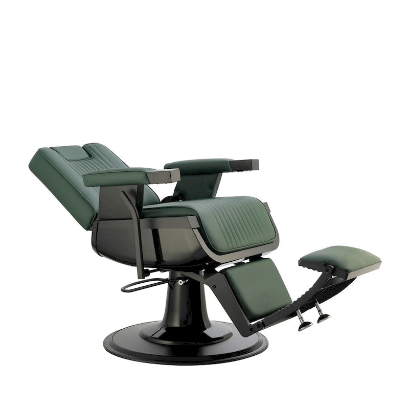 Green Heavy-Duty Reclining Barber Chair