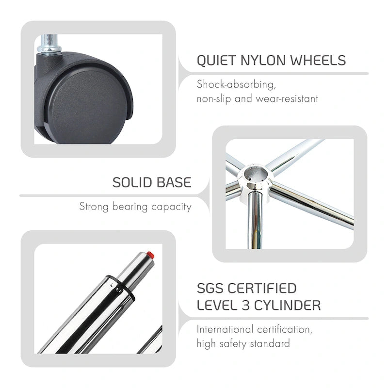 Swivel Office Chair with Teddy Fabric and Gold Chrome Legs