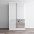 Armadio moderno Aria a 2 ante lucido con specchio