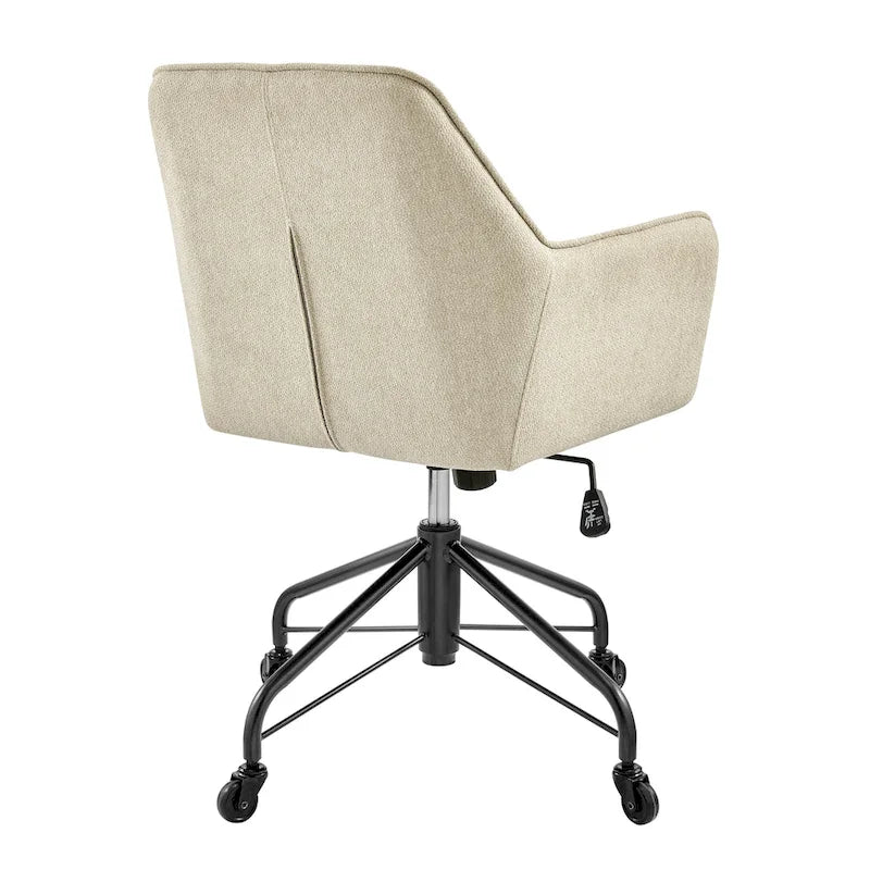 Fabric Swivel Office Arm Chair with Caster Wheels