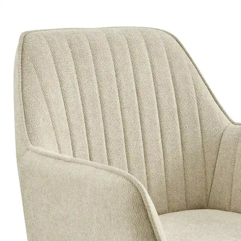 Fabric Swivel Office Arm Chair with Caster Wheels