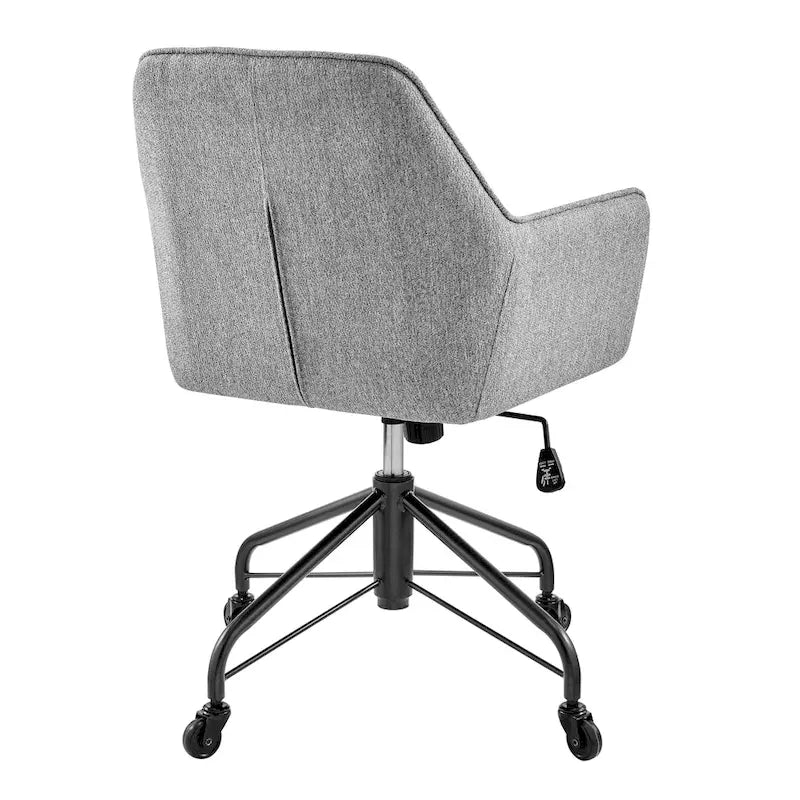 Fabric Swivel Office Arm Chair with Caster Wheels