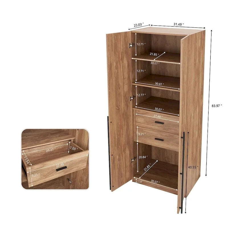 Manhattan Comfort Lee Armadio Guardaroba a 3 Moduli Indipendenti Moderno