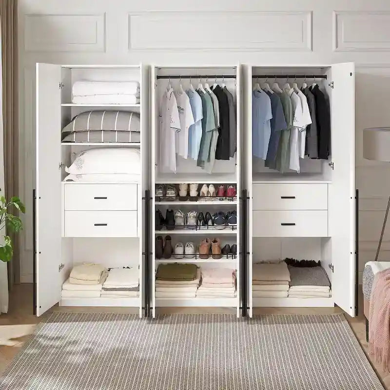 Manhattan Comfort Lee Armadio Guardaroba a 3 Moduli Indipendenti Moderno